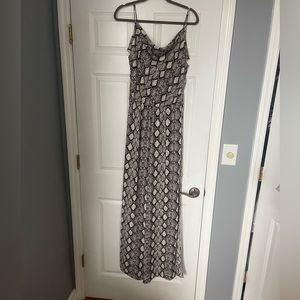 Cowl Neck Snakeskin Jumpsuit